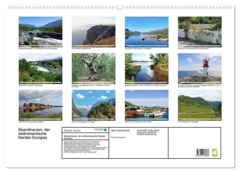 Skandinavien, der wildromantische Norden Europas (CALVENDO Wandkalender 2026)