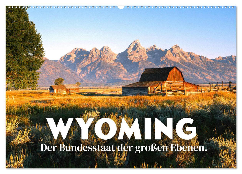 Wyoming - Der Bundesstaat der großen Ebenen. (CALVENDO Wandkalender 2026)