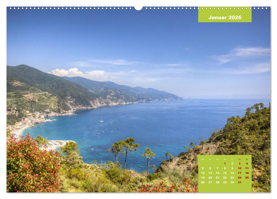 Italienische Riviera Cinque Terre (CALVENDO Wandkalender 2026)
