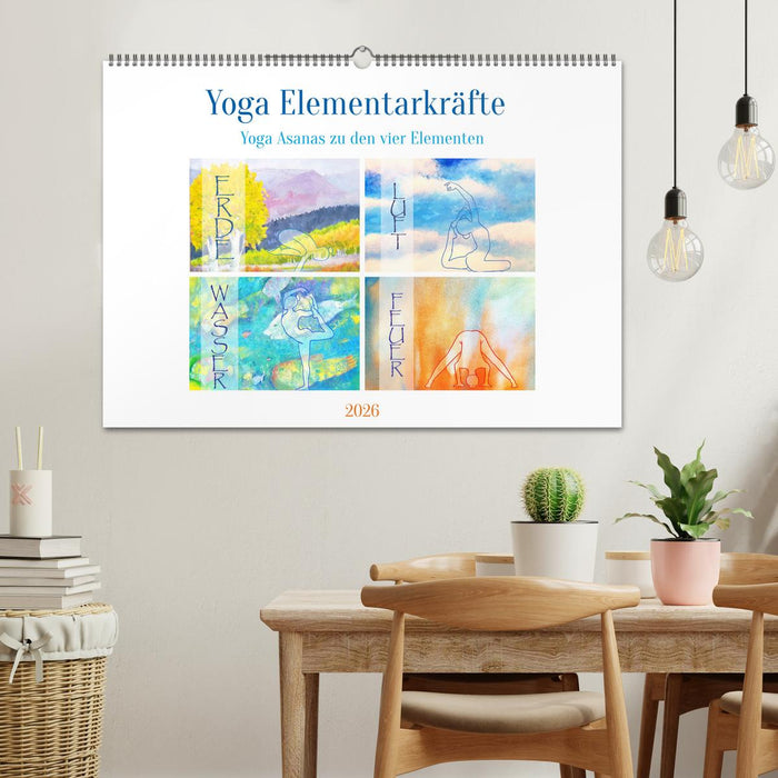 Yoga Elementarkräfte - Yoga Asanas zu den vier Elementen (CALVENDO Wandkalender 2026)