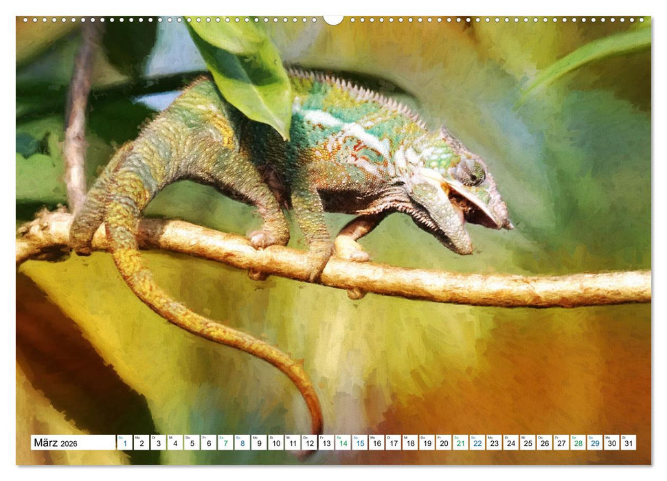 Farbenfestival der Tiere - Artwork (CALVENDO Wandkalender 2026)