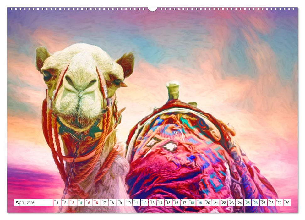 Farbenfestival der Tiere - Artwork (CALVENDO Wandkalender 2026)