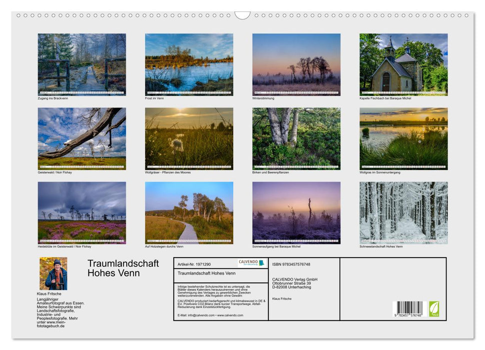 Traumlandschaft Hohes Venn (CALVENDO Wandkalender 2026)