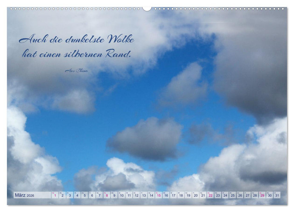 Die Wolken: "Schauspieler der Lüfte" (CALVENDO Premium Wandkalender 2026)