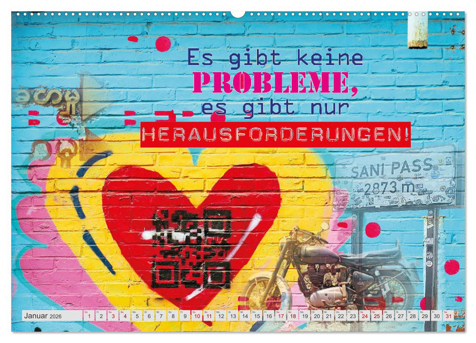 Stop dreaming start doing - Hör auf zu träumen und mach es einfach (CALVENDO Wandkalender 2026)