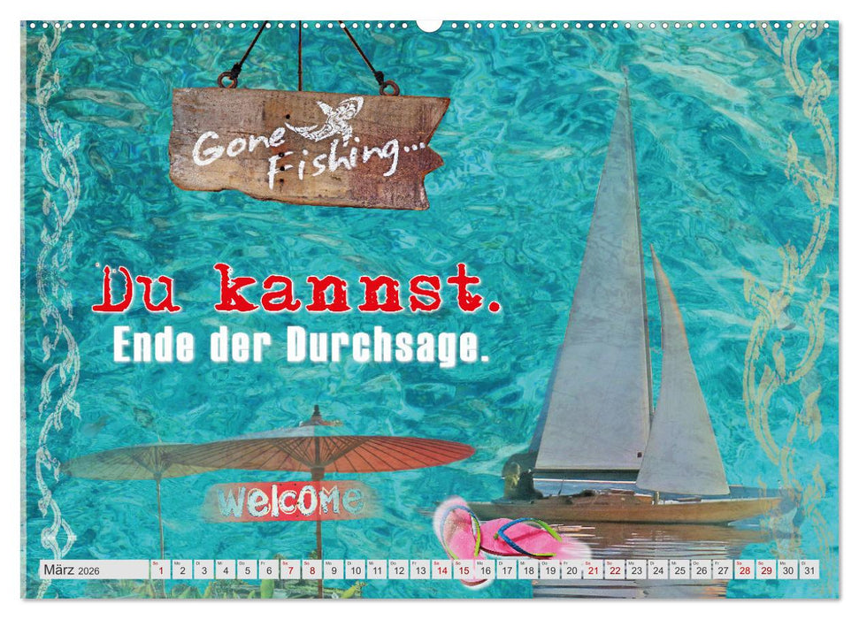 Stop dreaming start doing - Hör auf zu träumen und mach es einfach (CALVENDO Wandkalender 2026)