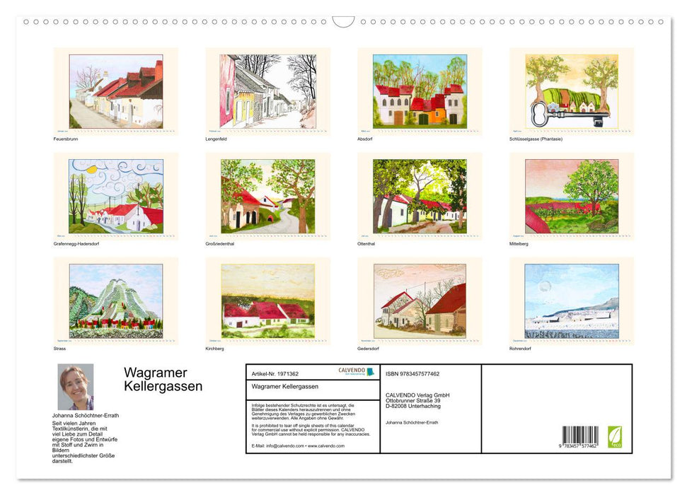 Wagramer Kellergassen (CALVENDO Wandkalender 2026)