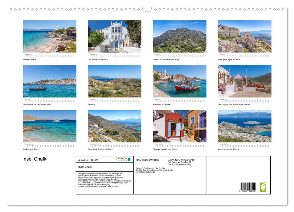 Insel Chalki (CALVENDO Wandkalender 2026)