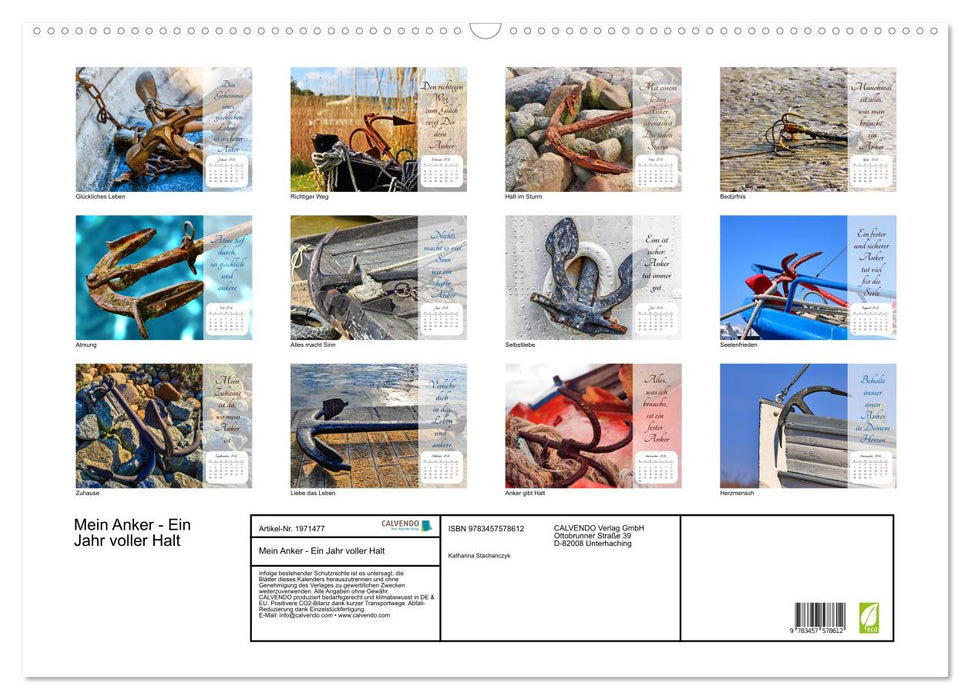 Mein Anker - Ein Jahr voller Halt (CALVENDO Wandkalender 2026)