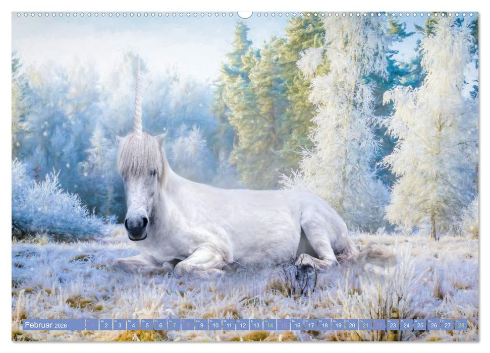 Einhorn Zauber - anmutige Einhornbilder (CALVENDO Premium Wandkalender 2026)