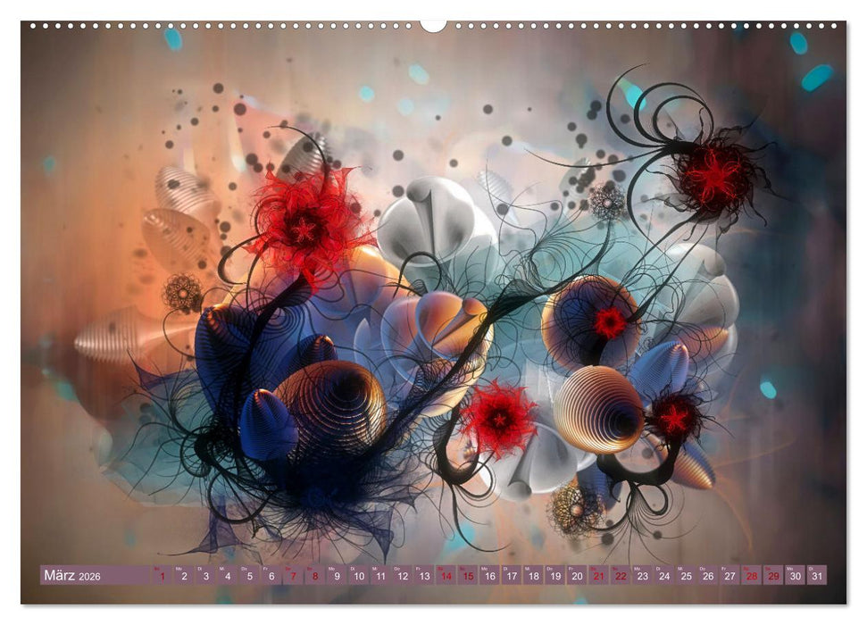 Fraktale Fantasiewelten (CALVENDO Wandkalender 2026)
