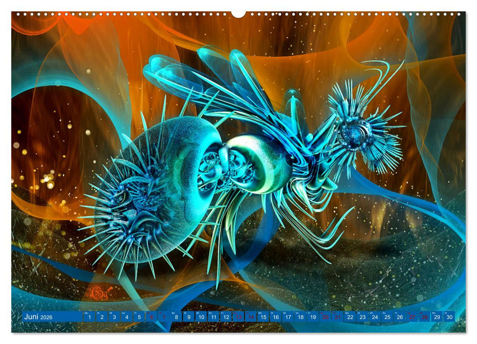 Fraktale Fantasiewelten (CALVENDO Wandkalender 2026)