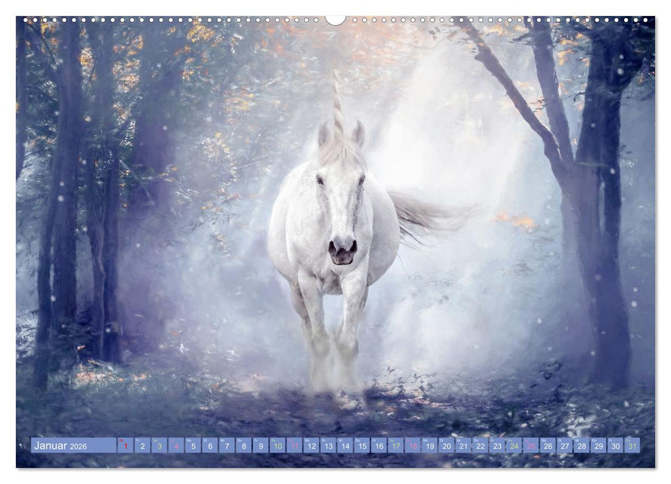 Einhorn Zauber - anmutige Einhornbilder (CALVENDO Wandkalender 2026)