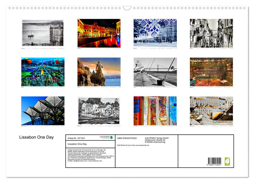 Lissabon One Day (CALVENDO Wandkalender 2026)