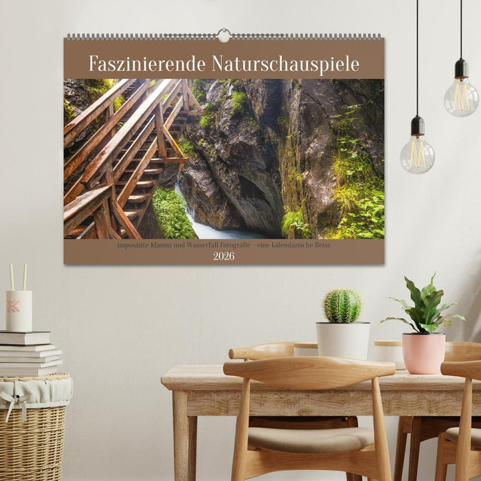 Faszinierende Naturschauspiele - imposante Klamm und Wasserfall Fotografie (CALVENDO Wandkalender 2026)