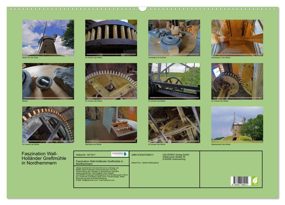 Faszination Wall-Holländer Greftmühle in Nordhemmern (CALVENDO Wandkalender 2026)