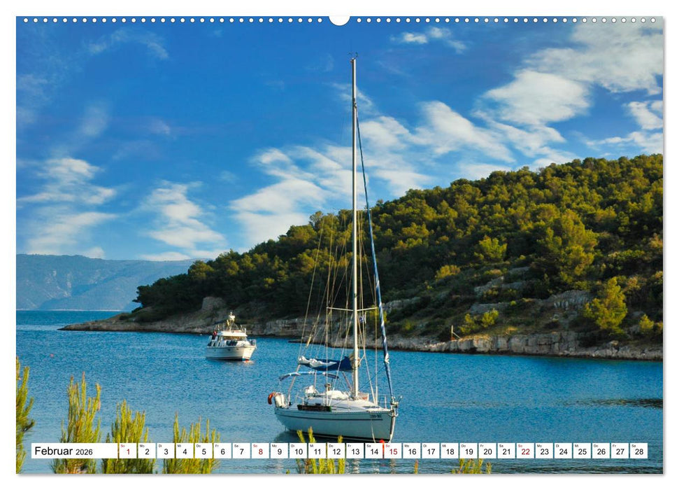 Segelparadies Kroatien (CALVENDO Wandkalender 2026)