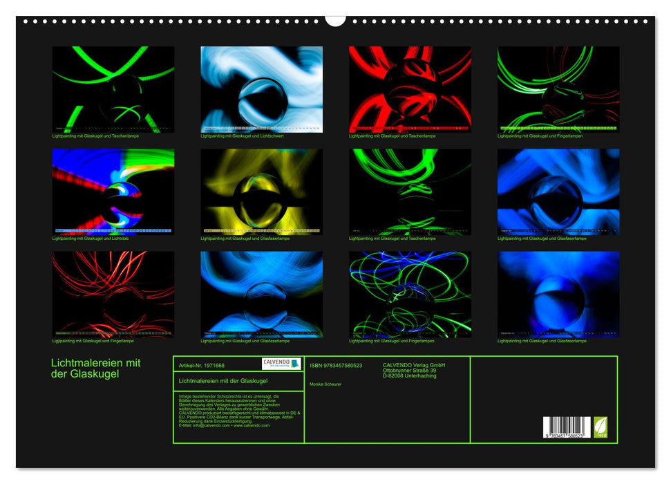 Lichtmalereien mit der Glaskugel (CALVENDO Wandkalender 2026)