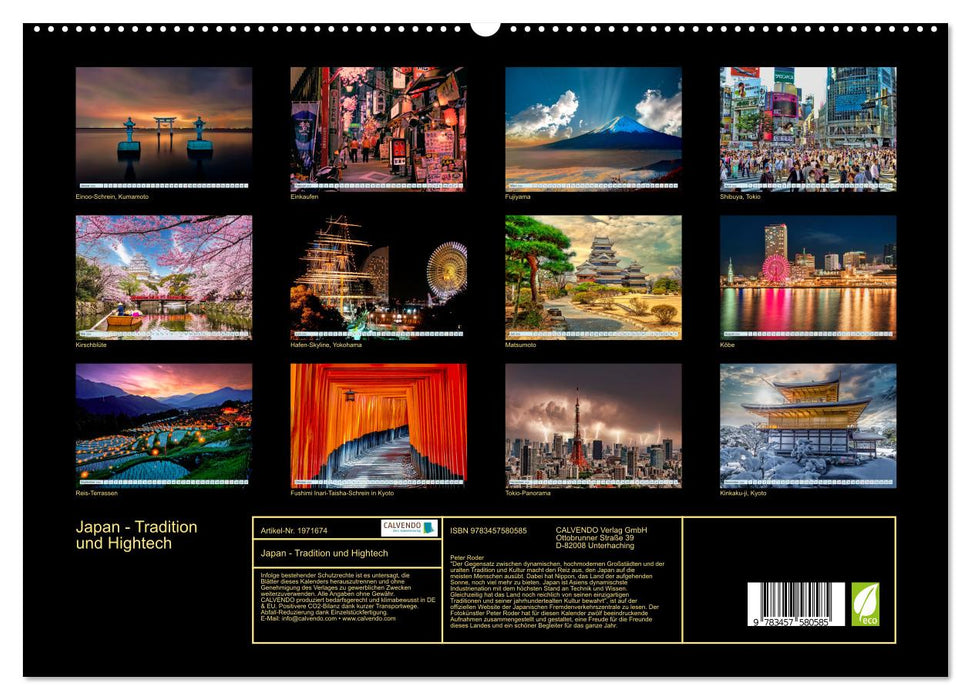 Japan - Tradition und Hightech (CALVENDO Premium Wandkalender 2026)
