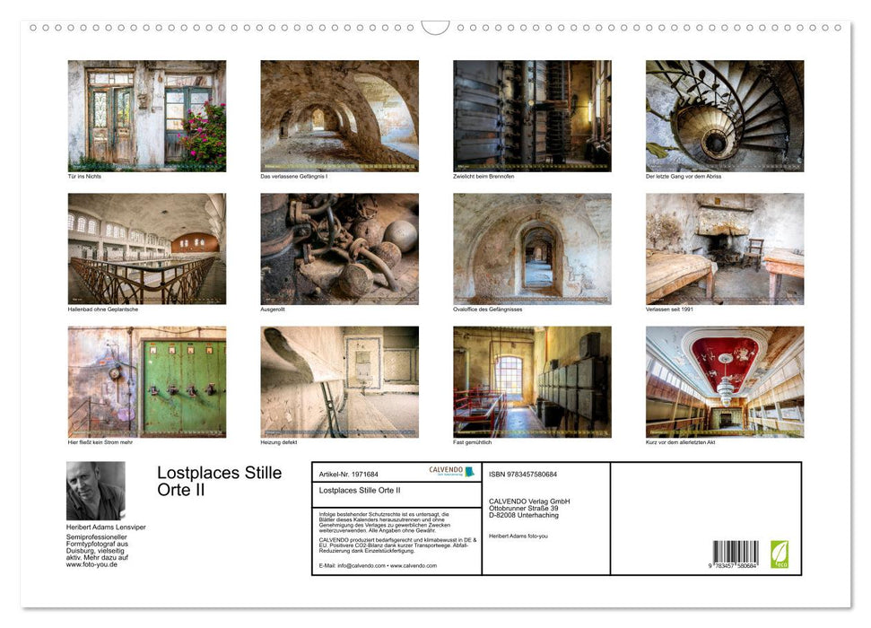 Lostplaces Stille Orte II (CALVENDO Wandkalender 2026)