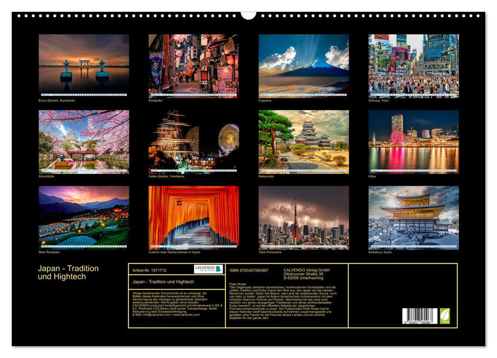 Japan - Tradition und Hightech (CALVENDO Wandkalender 2026)