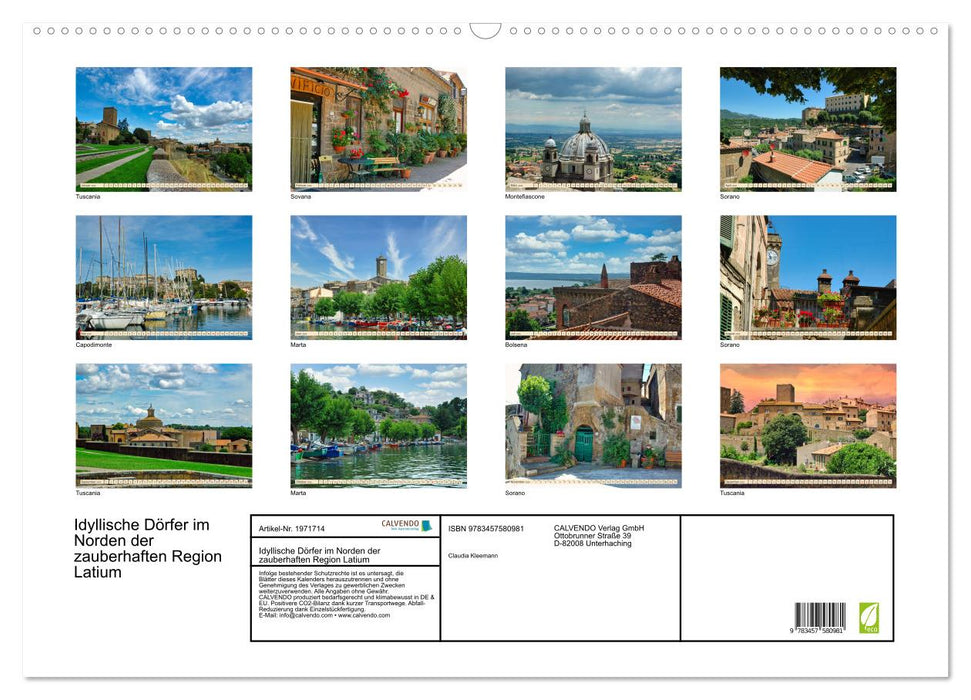 Idyllische Dörfer im Norden der zauberhaften Region Latium (CALVENDO Wandkalender 2026)
