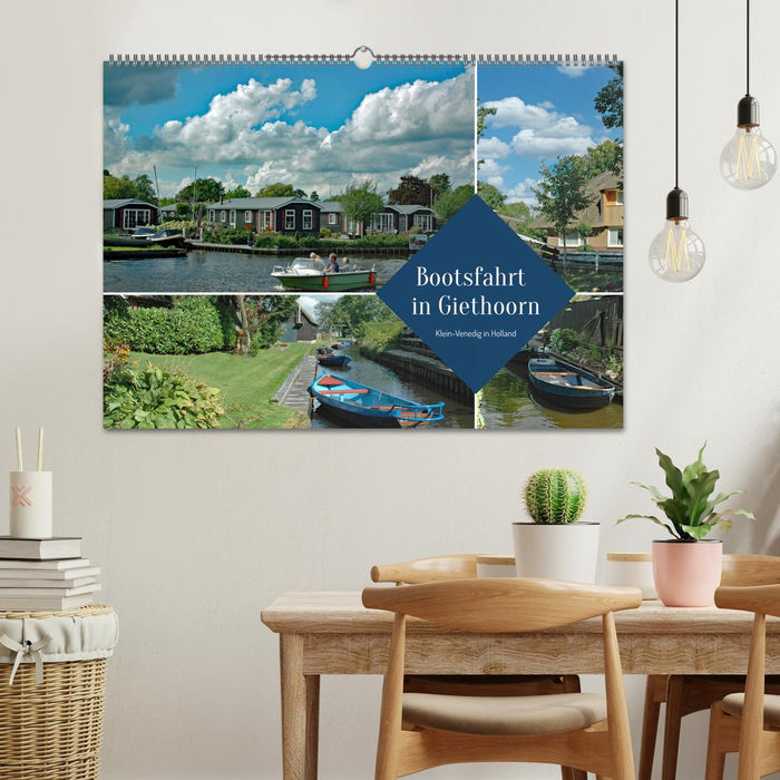 Bootsfahrt in Giethoorn (CALVENDO Wandkalender 2026)