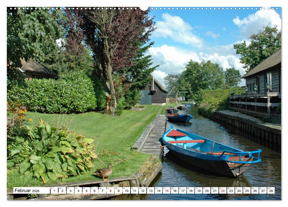 Bootsfahrt in Giethoorn (CALVENDO Wandkalender 2026)