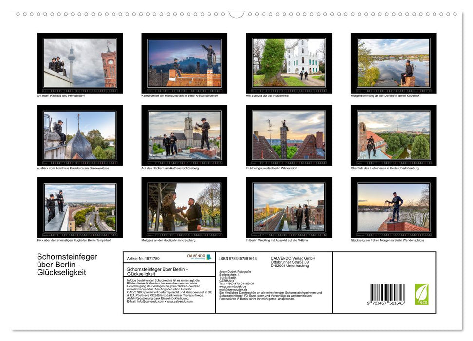 Schornsteinfeger über Berlin - Glückseligkeit (CALVENDO Premium Wandkalender 2026)