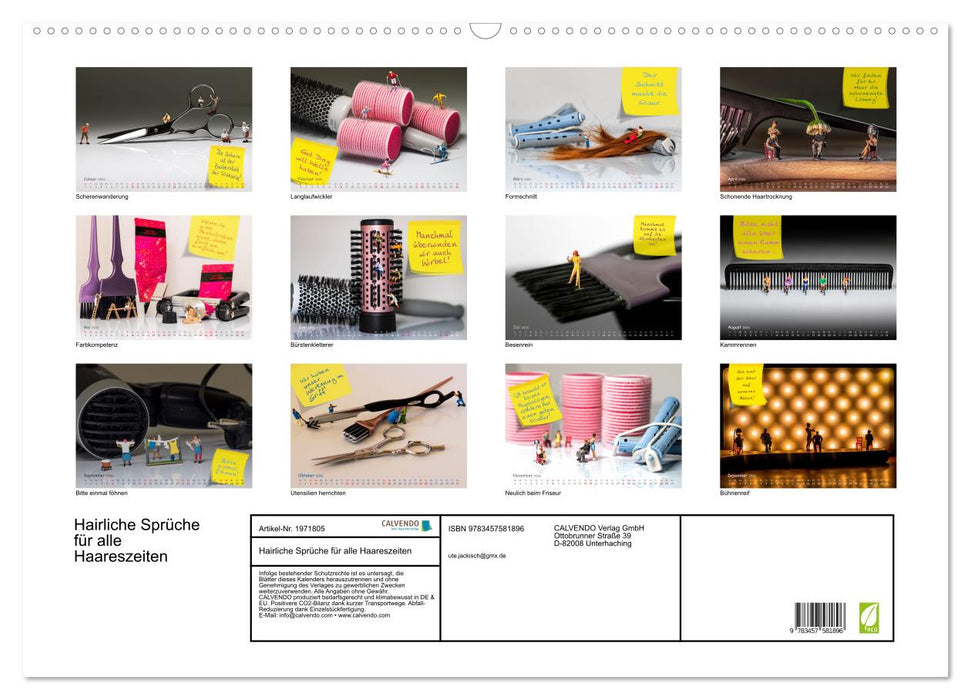 Hairliche Sprüche für alle Haareszeiten (CALVENDO Wandkalender 2026)