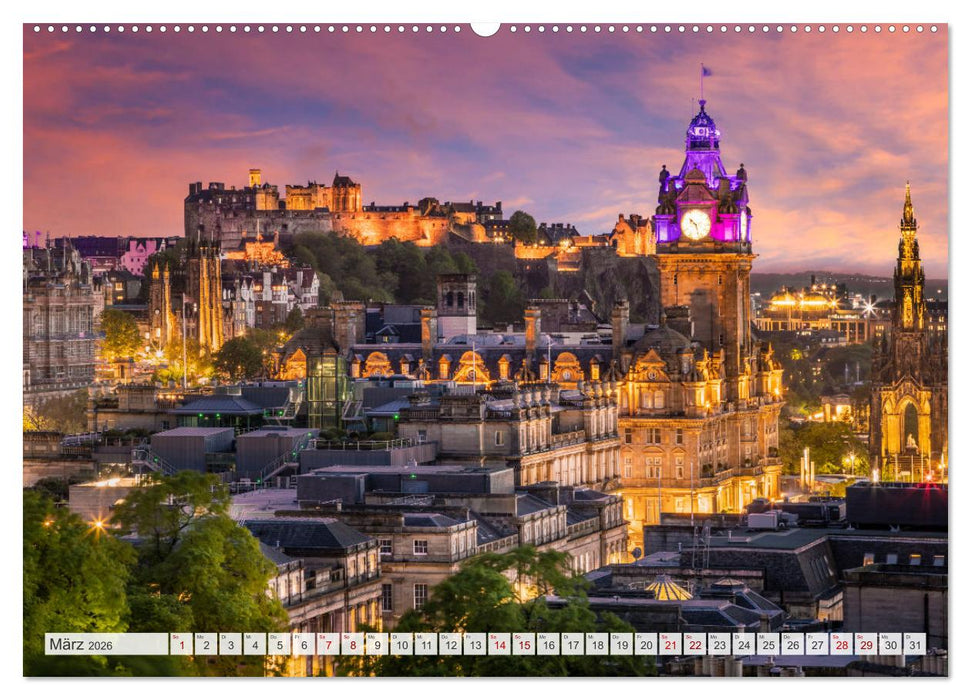 EDINBURGH Impressionen bei Tag und Nacht (CALVENDO Premium Wandkalender 2026)