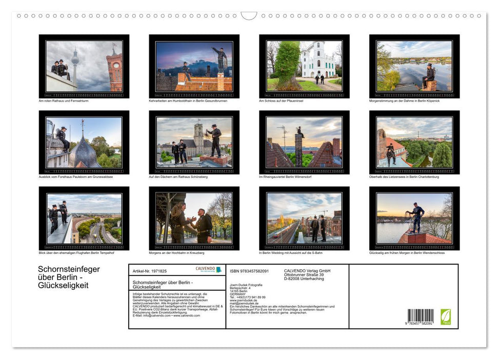 Schornsteinfeger über Berlin - Glückseligkeit (CALVENDO Wandkalender 2026)