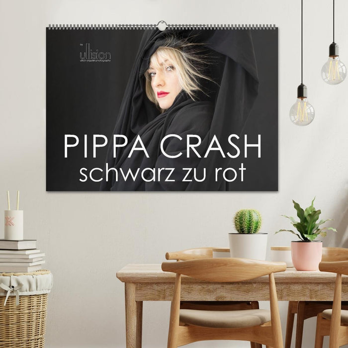 PIPPA CRASH – schwarz zu rot (CALVENDO Wandkalender 2026)