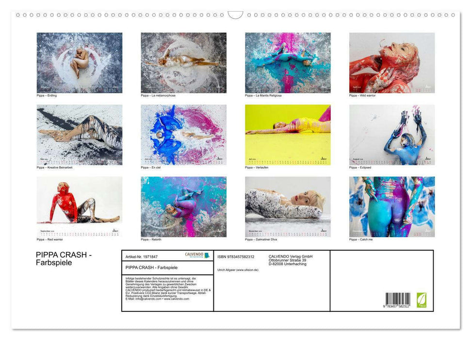 PIPPA CRASH - Farbspiele (CALVENDO Wandkalender 2026)