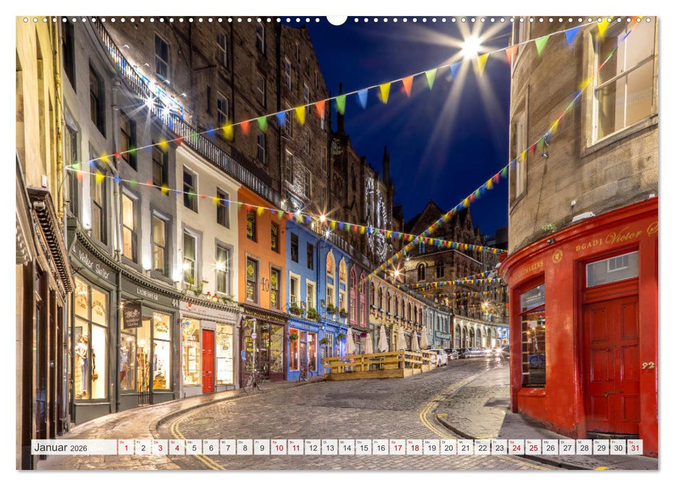 EDINBURGH Impressionen bei Tag und Nacht (CALVENDO Wandkalender 2026)