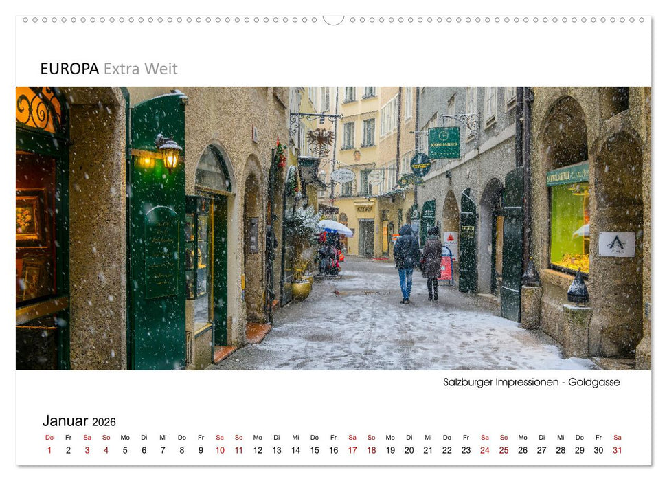 Salzburger Impressionen - Panoramabilder (CALVENDO Wandkalender 2026)