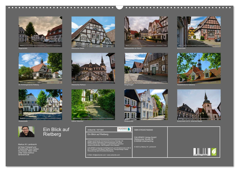 Ein Blick auf Rietberg (CALVENDO Wandkalender 2026)