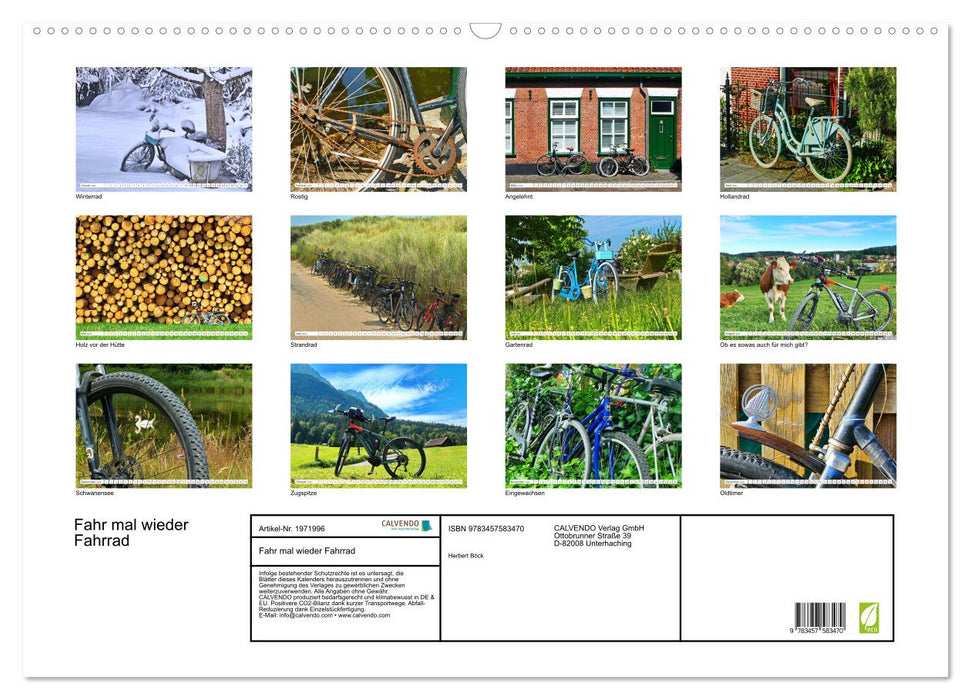 Fahr mal wieder Fahrrad (CALVENDO Wandkalender 2026)