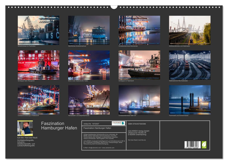Faszination Hamburger Hafen (CALVENDO Wandkalender 2026)