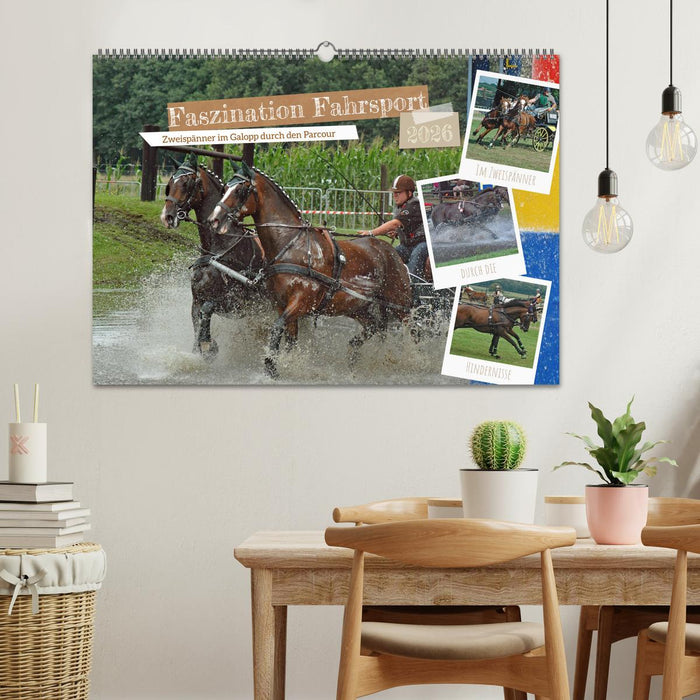 Faszination Fahrsport - Zweispänner im Galopp durch den Parcour (CALVENDO Wandkalender 2026)