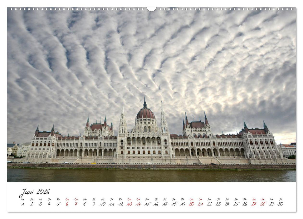 Entlang der Donau, Sehenswürdigkeiten von Passau bis Budapest (CALVENDO Wandkalender 2026)