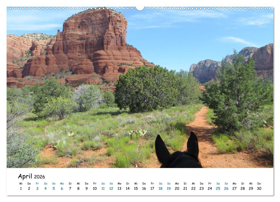 Abenteuer Pferd - Ritte durch die Wüsten und Canyons der USA (CALVENDO Wandkalender 2026)