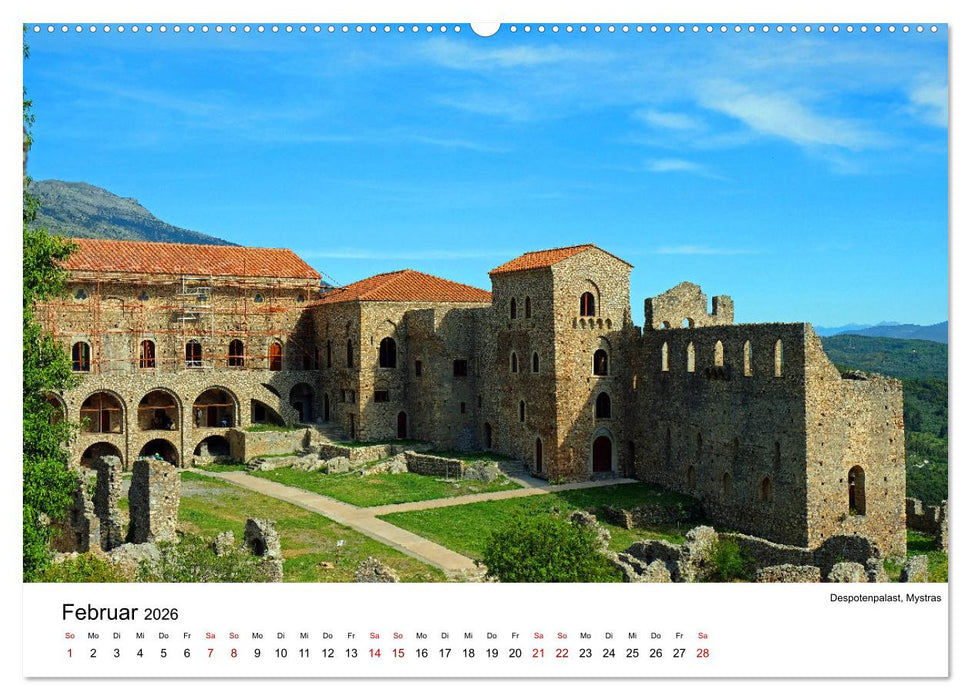 Von Olympia über Messene nach Mystras (CALVENDO Wandkalender 2026)