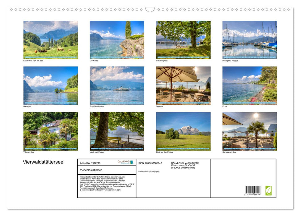 Vierwaldstättersee (CALVENDO Wandkalender 2026)
