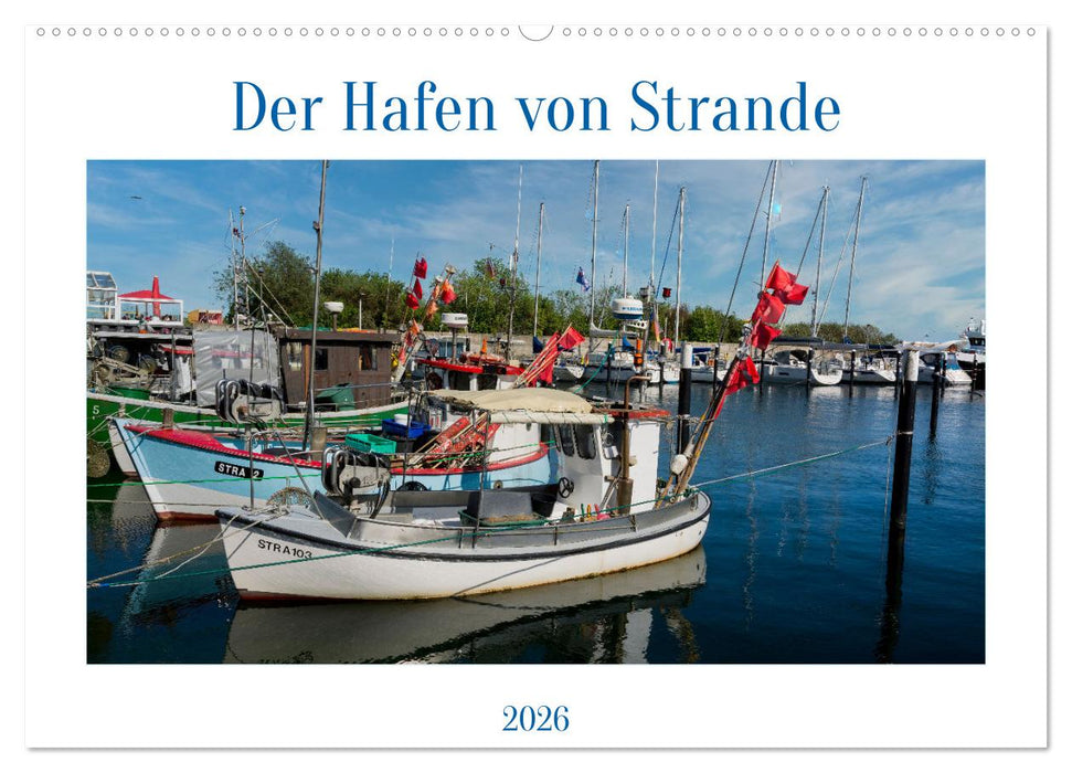 Der Hafen von Strande (CALVENDO Wandkalender 2026)
