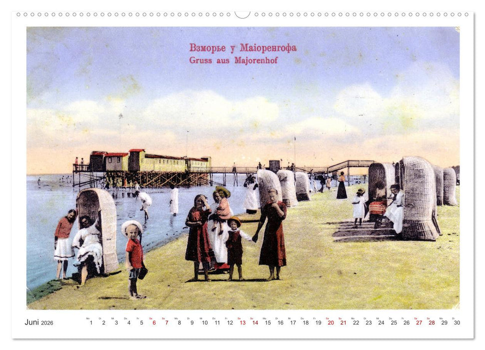 Strand-Bilder Anno 1900 - Rigas Seebäder in historischen Ansichten (CALVENDO Wandkalender 2026)