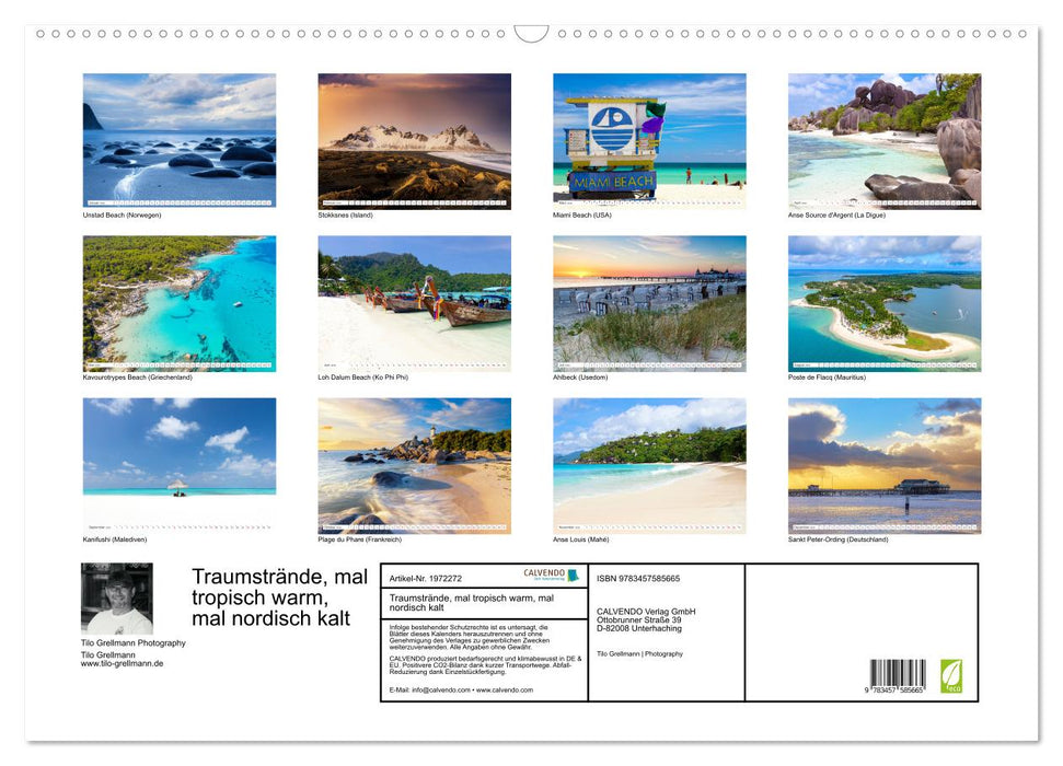 Traumstrände, mal tropisch warm, mal nordisch kalt (CALVENDO Wandkalender 2026)