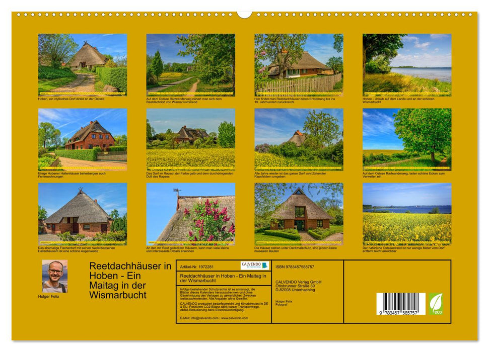 Reetdachhäuser in Hoben - Ein Maitag in der Wismarbucht (CALVENDO Premium Wandkalender 2026)