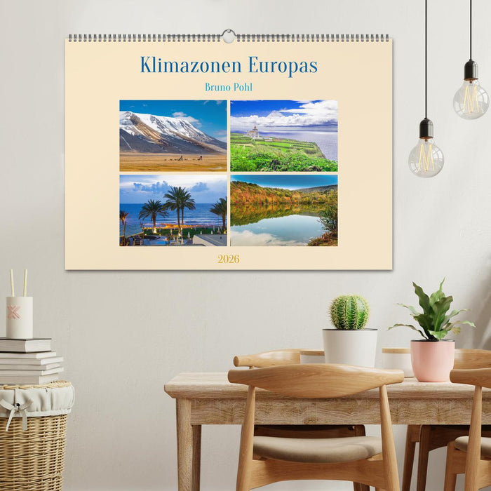 Klimazonen Europas (CALVENDO Wandkalender 2026)