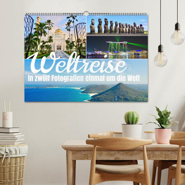 Weltreise, in zwölf Fotografien einmal um die Welt (CALVENDO Wandkalender 2026)